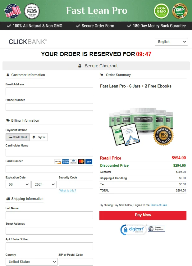 Fast Lean Pro Checkout